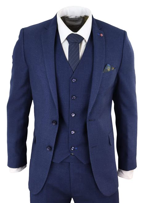 navy blue 3 piece suit.